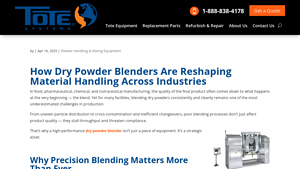 Tote® Systems - Dry Powder Blender Systems