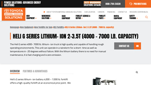 Heli - G Series Lithium-ion Battery Forklift
