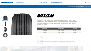 Toyota - M149 All-Position Super Single Tire