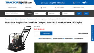 NorthStar - 5.5 HP Single-Direction Plate Compactor