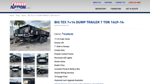 Big Tex - 7x14 Dump Trailer