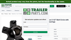 Dexter - 5 on 5 1/2 Trailer Hub