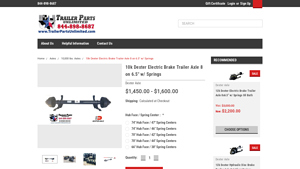 Dexter - 10K Electric Brake Trailer Axle