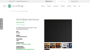 Tree Frog - Black Oak Groove Veneer