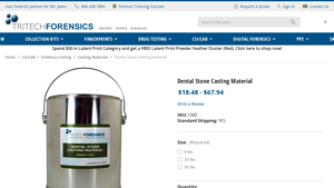 TriTech Forensics - Dental Stone Casting Material