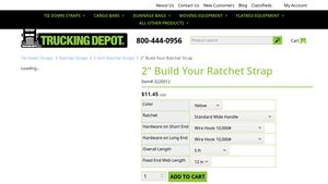 Trucking Depot - 2 Inch Build Your Own Ratchet Strap