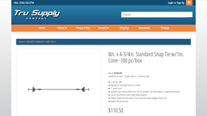 TruSupply - Standard Snap Tie for Concrete Forming