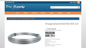 TruSupply - 10 Gauge Galvanized Steel Wire