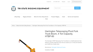 Harrington - Telescoping Pivot Fork Truck Boom
