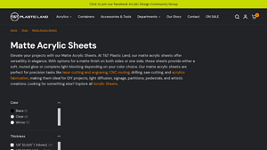 TT Plastic Land - Matte Acrylic Sheets