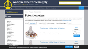 Potentiometers - Key Brands and Applications