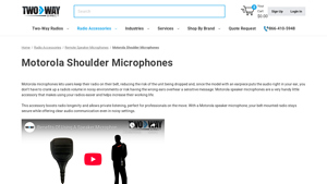 TwoWayDirect - Motorola Shoulder Microphones