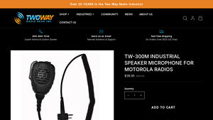 Motorola - TW-300M Industrial Speaker Microphone