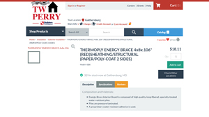 TW Perry - Thermoply Energy Brace 4x8x.106 Red Sheathing