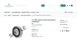 Uber Bearings - L17-NSK Bearing