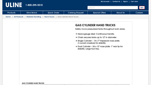 Uline - Gas Cylinder Hand Trucks