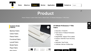 Ultratextile - 91% Modal 9% Elastane Rib Fabric