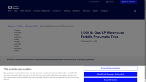 Toyota - 6,000 lb. Gas/LP Warehouse Forklift