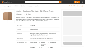 Univar Solutions - Sodium Saccharin Dihydrate