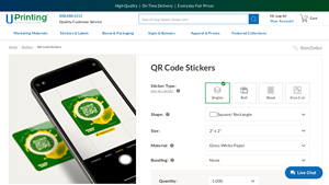 UPrinting - Custom QR Code Stickers