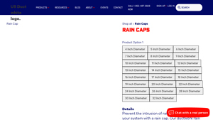 US Duct - Rain Caps