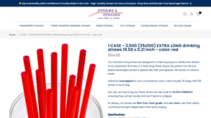 US Straws - EXTRA LONG Drinking Straws