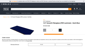 TCH - 1/4 Smooth Fiberglass Laminate - Dark Blue