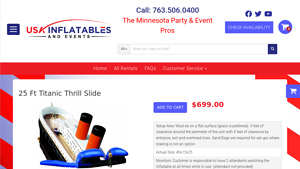 Usain Flatables - 25 Ft Titanic Thrill Slide