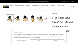 US Solid - 1 Brass Electric Solenoid Valve