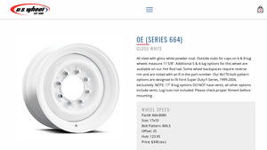 US Wheel - 17x10 Wheel Specs
