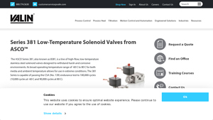 Valin - ASCO Series 381 Low-Temperature Solenoid Valves