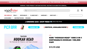 KORI - 2-in-1 Disposable E-Hookah