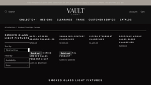 Vault Light - Smoked Glass Fixtures Collection