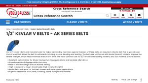 vbelts4less - 1/2 Kevlar V Belt