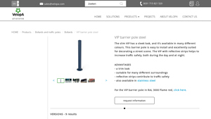 Velopa - VIP Barrier Pole Steel