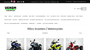 Venom Motorsports - 150cc Scooters & Motorcycles Sale