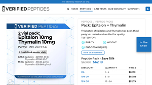 Verified Peptides - Epitalon Thymalin Peptide Bundle