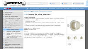Verpas - Plain Bearing Plastic PA Flanged