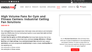 Vindus - High Volume Fans for Gyms