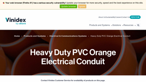 Vinidex - Heavy Duty PVC Orange Electrical Conduit