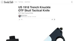 Vocal - 1918 Trench Knuckle OTF Skull Tactical Knife