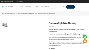 Vox Real Fixture - European Style Wire Shelving