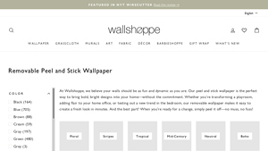 Wallshoppe - Peel and Stick Removable Wallpaper