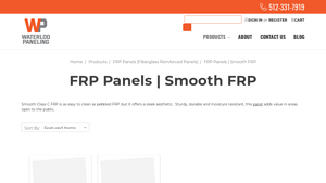 Waterloo Paneling - FRP Class C Smooth Panels
