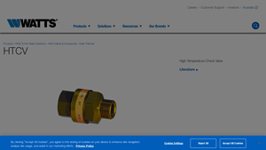 Watts Australia - HTCV - High Temperature Check Valve