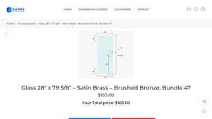 Souflo - Glass 28 x 79 5/8 – Satin Brass