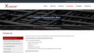 Welded Wire Supplier - Cyclonic Galvanized Wire Mesh
