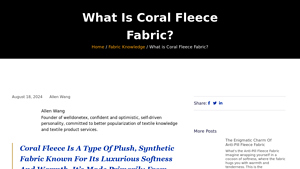 Well Done Tex - Coral Fleece Fabric