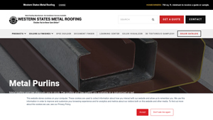 Western States Metal Roofing - Metal Purlins and Cee Channels