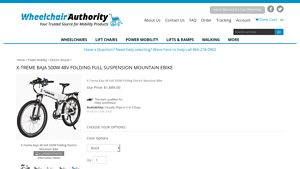 X-Treme - Baja 500W Folding Mountain EBike